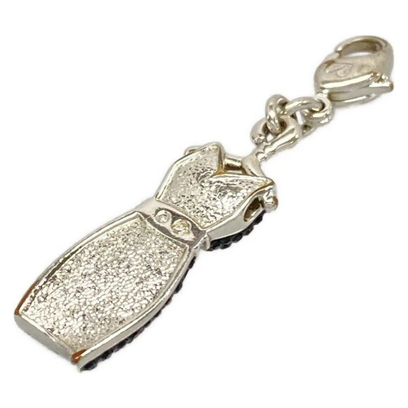 Auth SWAROVSKI - Black Silver Hardware Swarovski Crystal Bag Charm - Picture 2 of 4